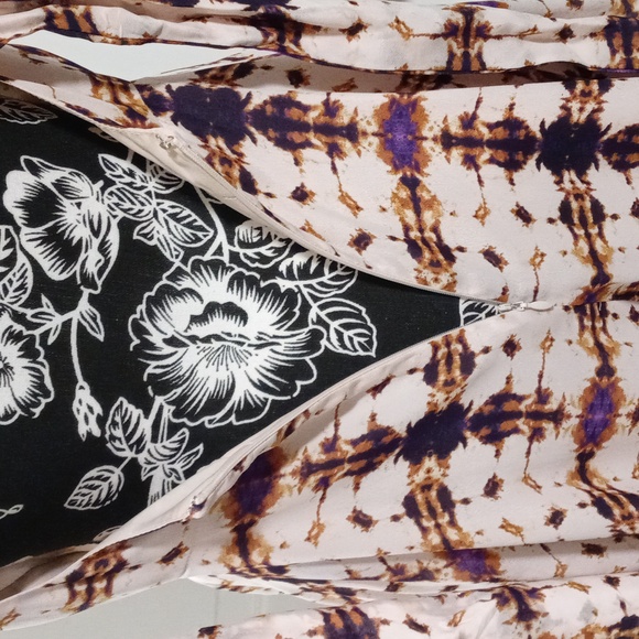 🆕️ 💜Lavender Brown💜 - Beige/Purple Silk Blend Mini Dress Romper - Picture 10 of 15